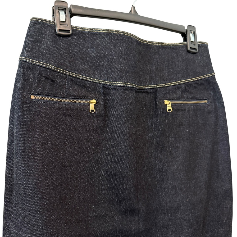 Lauren Ralph Lauren Denim Pencil Skirt 6 Dark Wash Capsule Chic Elevated Basics - Picture 3 of 12